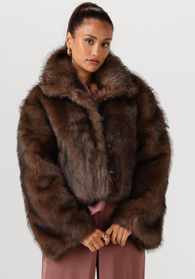 NEO NOIR Dames Jassen Steff Faux Fur Jacket Bruin - Foto 3