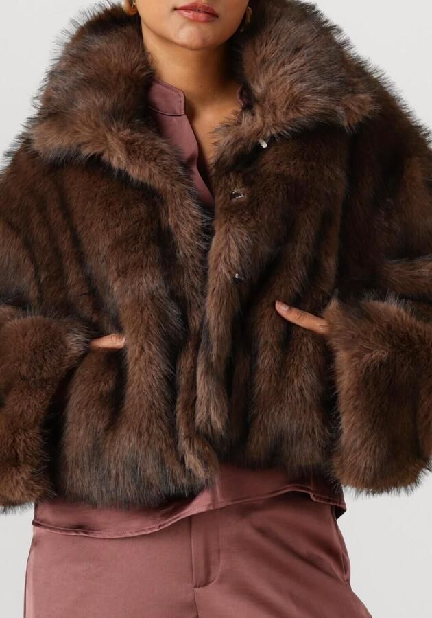 NEO NOIR Dames Jassen Steff Faux Fur Jacket Bruin - Foto 2