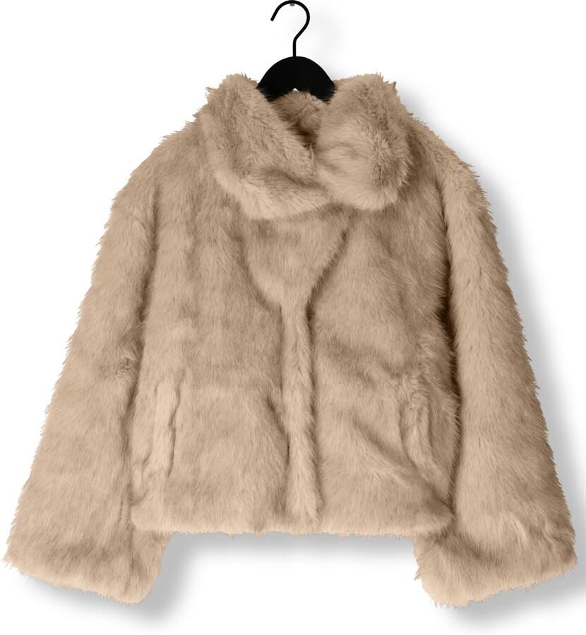NEO NOIR Dames Jassen Stephanie Faux Fur Jacket Beige