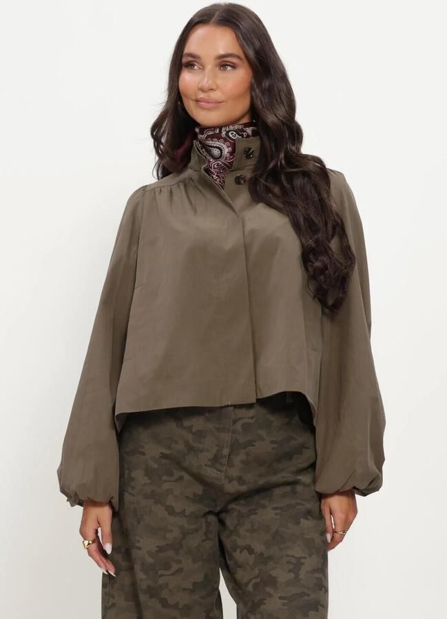NEO NOIR Dames Jassen Tirsa Twill Jacket Khaki