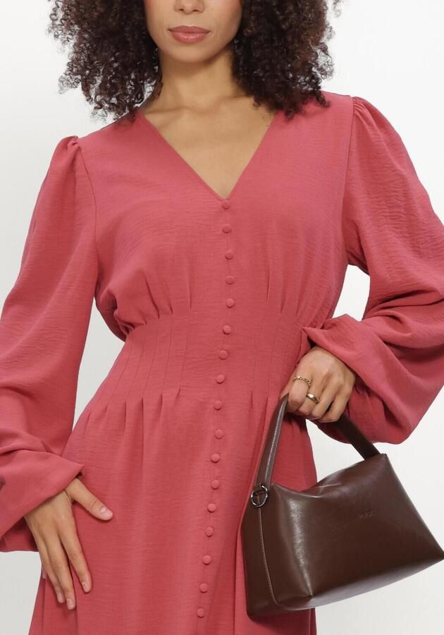 NEO NOIR Dames Jurken Annelie Solid Crepe Dress Rood - Foto 3
