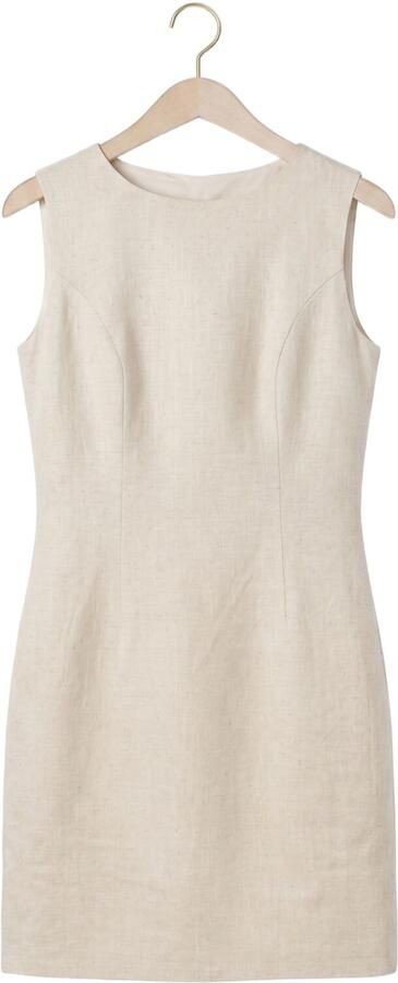 NEO NOIR Dames Jurken Bruna Ramie Dress Ecru - Foto 4