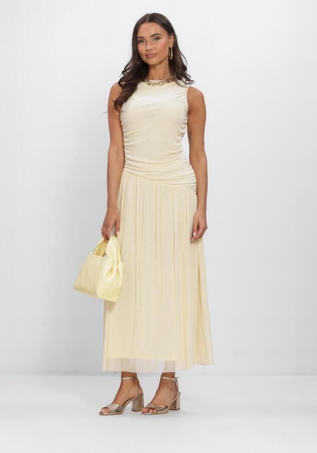 NEO NOIR Dames Jurken Cludine Mesh Dress Geel