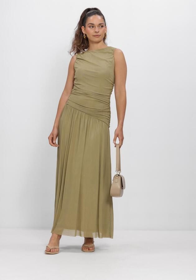NEO NOIR Dames Jurken Cludine Mesh Dress Khaki
