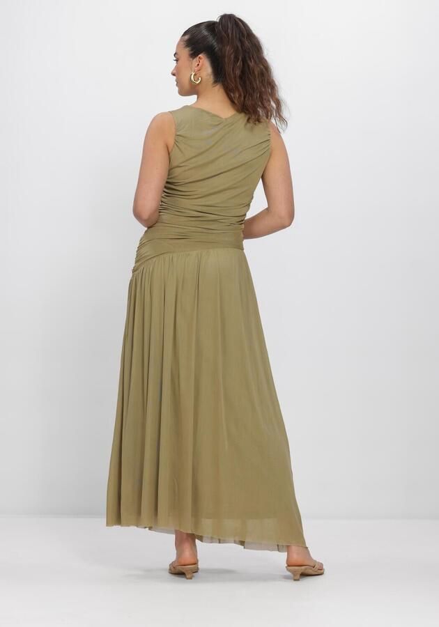 NEO NOIR Dames Jurken Cludine Mesh Dress Khaki - Foto 3