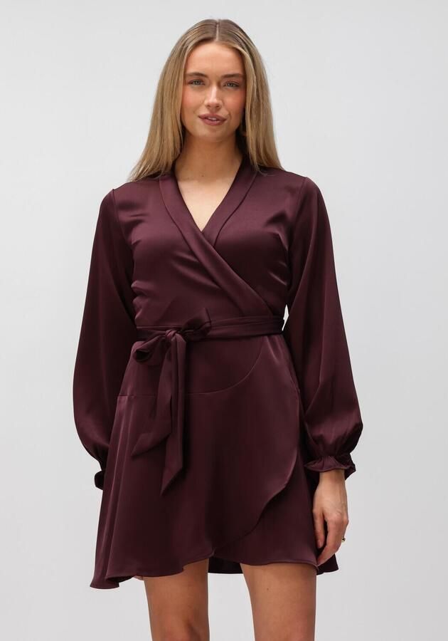 NEO NOIR Dames Jurken Colbie Heavy Sateen Dress Bordeaux