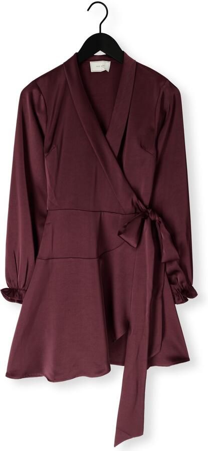 NEO NOIR Dames Jurken Colbie Heavy Sateen Dress Bordeaux - Foto 4