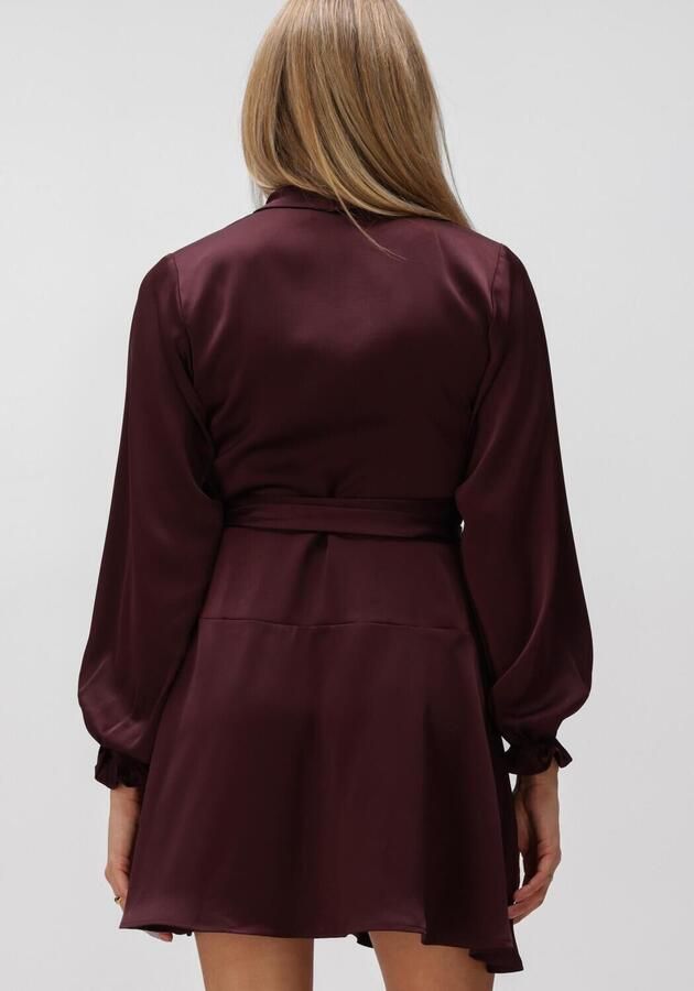 NEO NOIR Dames Jurken Colbie Heavy Sateen Dress Bordeaux - Foto 2