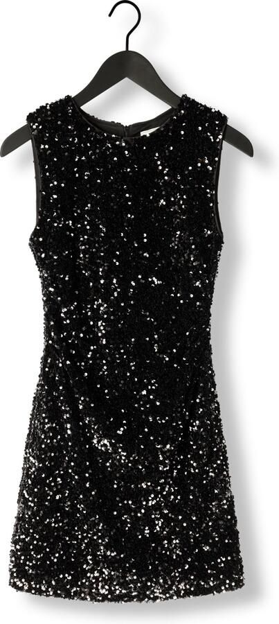 NEO NOIR Dames Jurken Fabya Velvet Sequins Dress Zwart - Foto 4