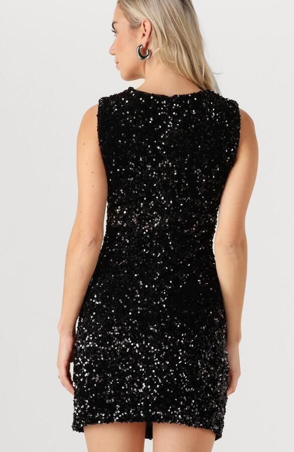 NEO NOIR Dames Jurken Fabya Velvet Sequins Dress Zwart - Foto 3