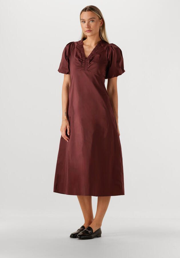 NEO NOIR Dames Jurken Illana Poplin Dress Bordeaux - Foto 4