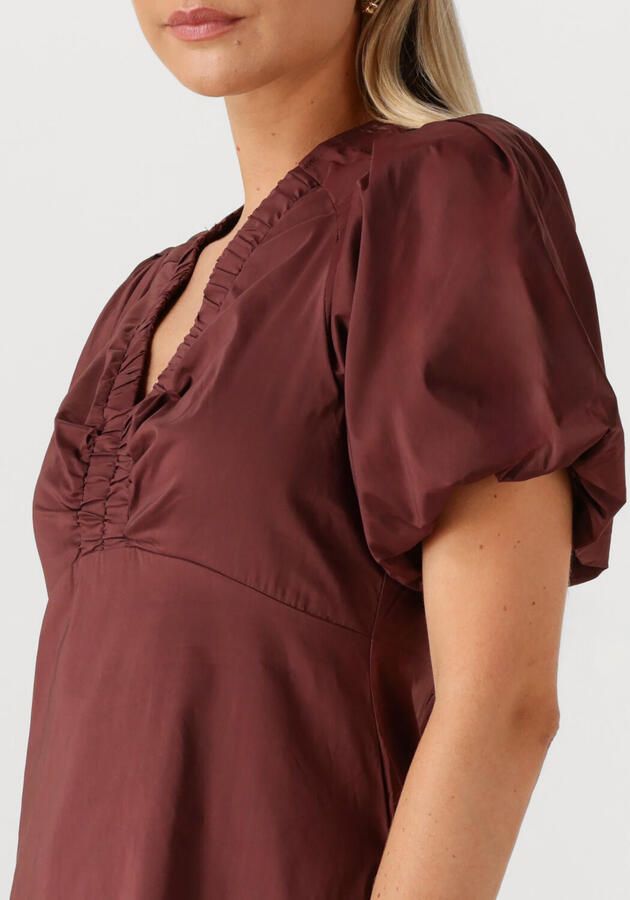 NEO NOIR Dames Jurken Illana Poplin Dress Bordeaux - Foto 2