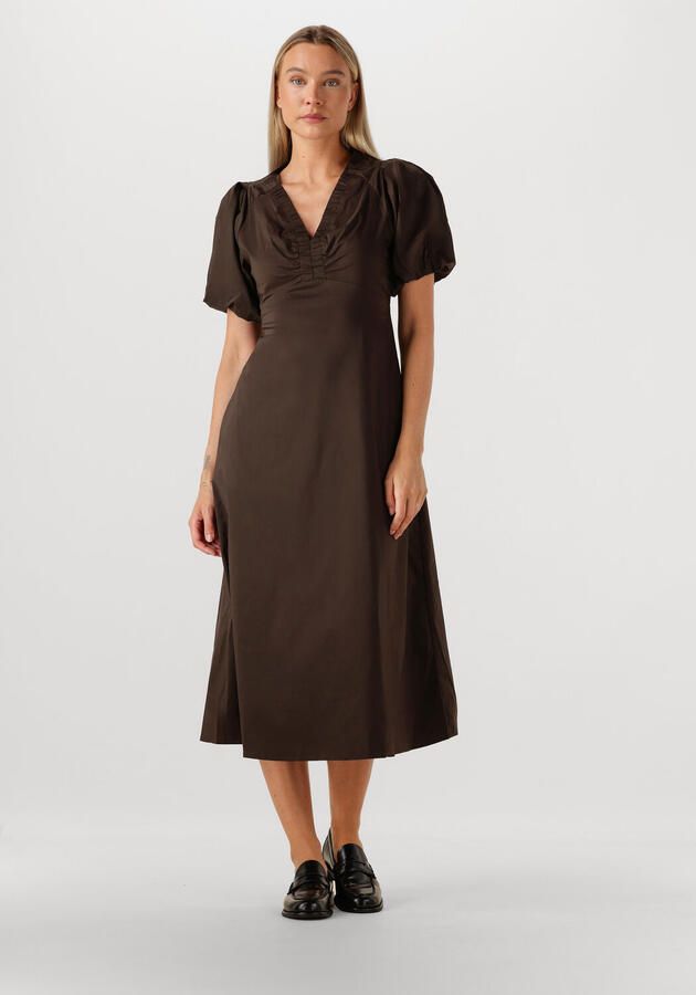 NEO NOIR Dames Jurken Illana Poplin Dress Bruin - Foto 4