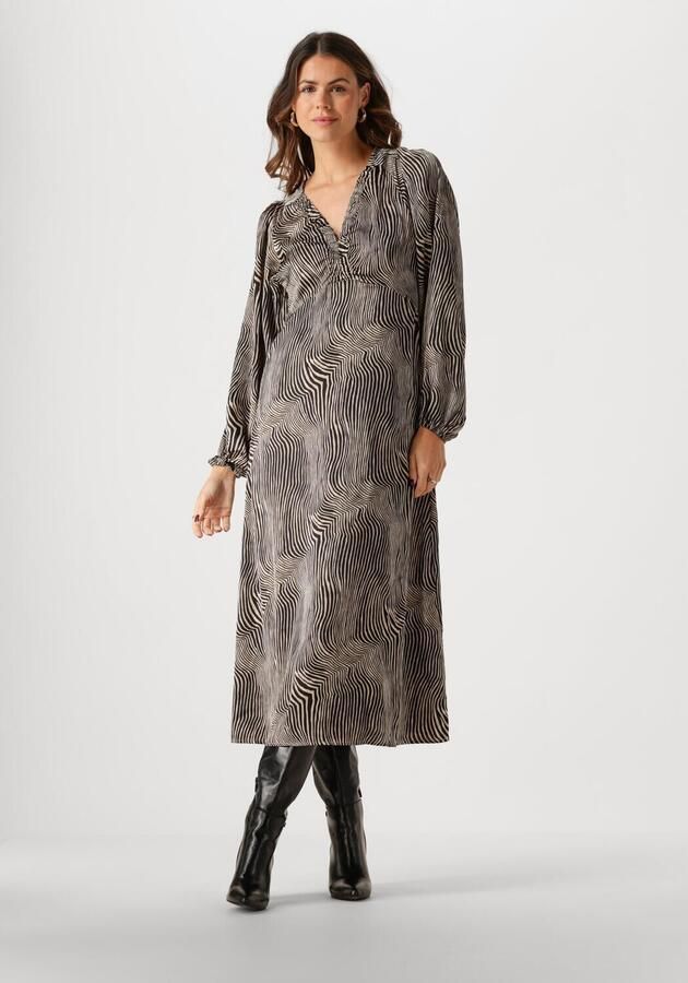 NEO NOIR Dames Jurken Isoabel Floating Wave Dress Zwart - Foto 4