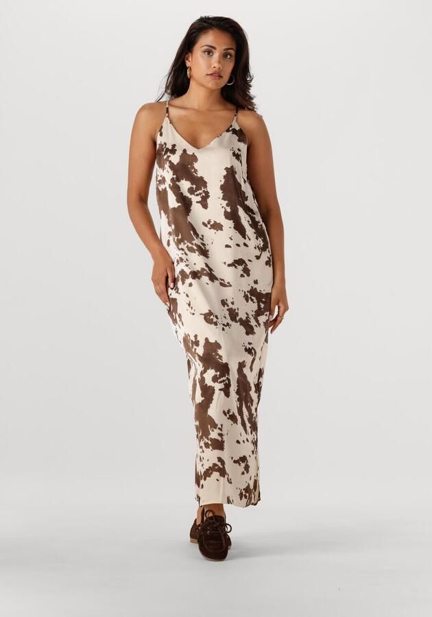 NEO NOIR Dames Jurken Kamran Cow Print Dress Bruin - Foto 4