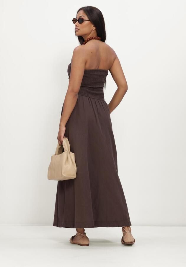 NEO NOIR Dames Jurken Kima Linen Dress Bruin - Foto 3