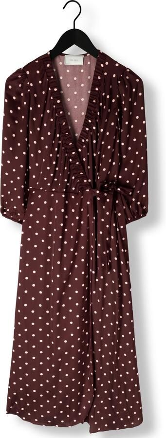 NEO NOIR Dames Jurken Malinga Dot Dress Bordeaux - Foto 4