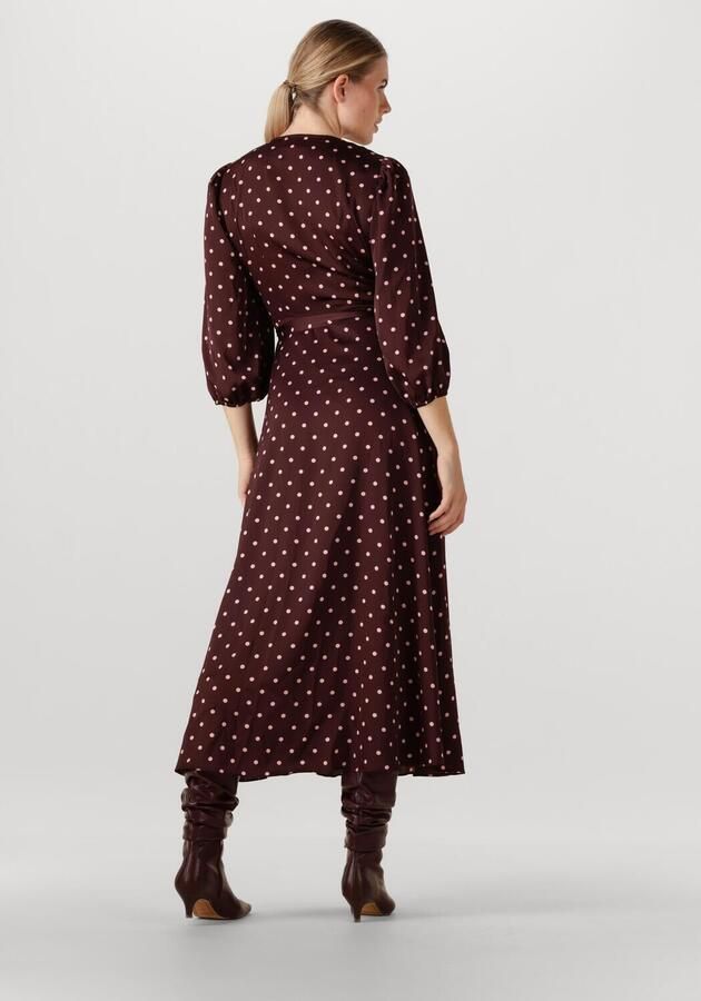 NEO NOIR Dames Jurken Malinga Dot Dress Bordeaux - Foto 2