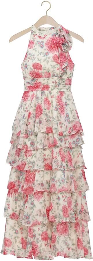 NEO NOIR Dames Jurken Marli Big Flower Dress Creme - Foto 4