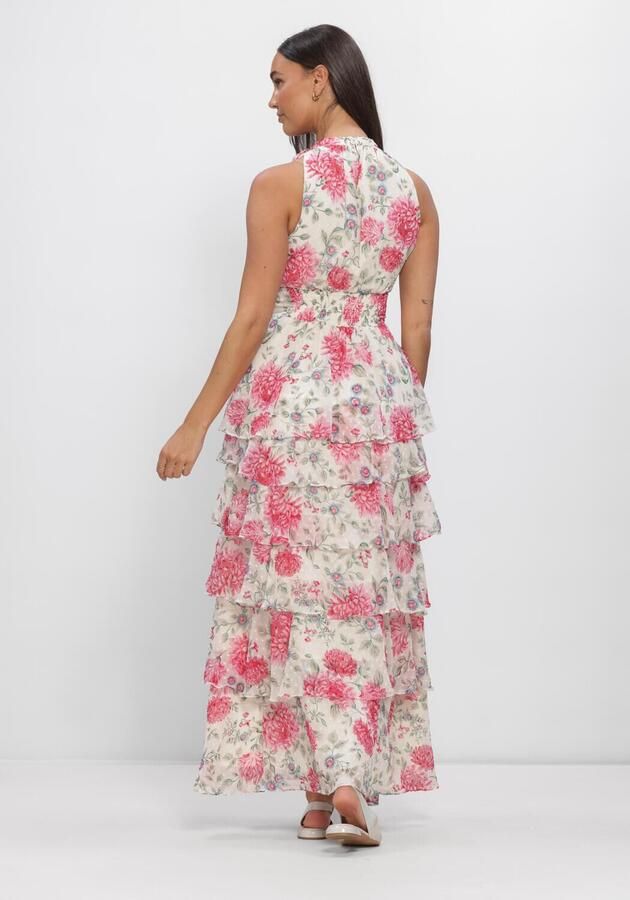 NEO NOIR Dames Jurken Marli Big Flower Dress Creme - Foto 2