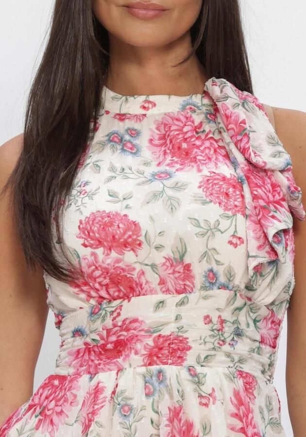 NEO NOIR Dames Jurken Marli Big Flower Dress Creme - Foto 3