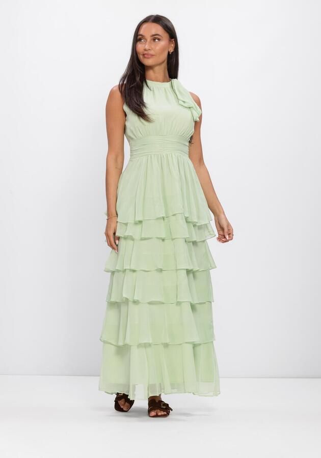 NEO NOIR Dames Jurken Marli Solid Chiffon Dress Mint