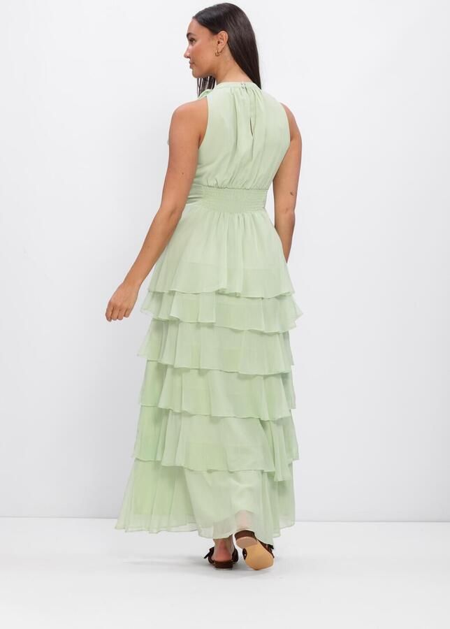 NEO NOIR Dames Jurken Marli Solid Chiffon Dress Mint - Foto 2