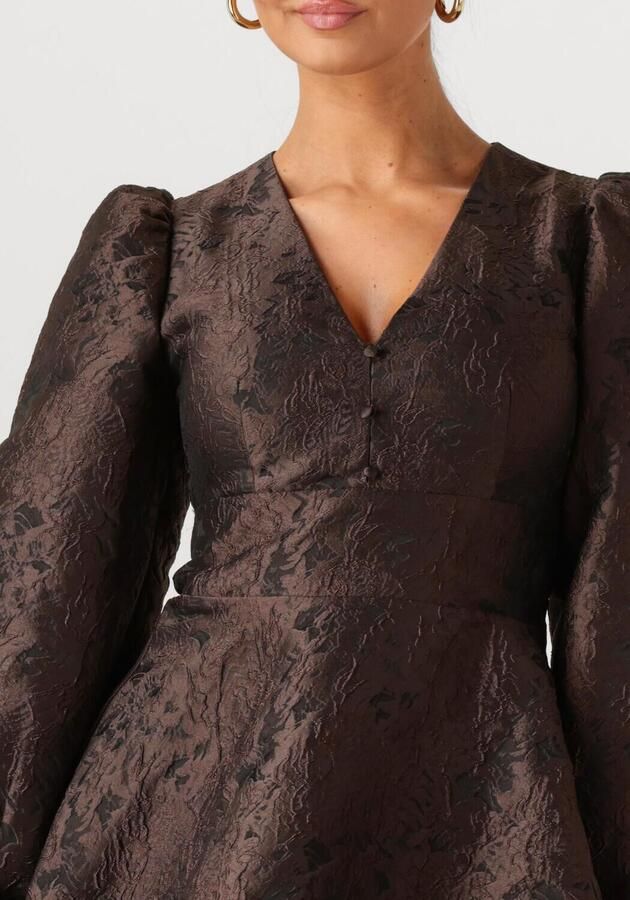NEO NOIR Dames Jurken Milly Brocade Dress Bruin