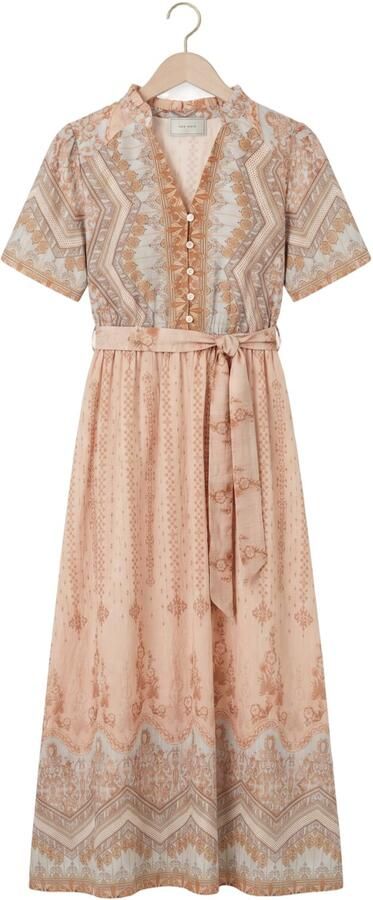 NEO NOIR Dames Jurken Moviana Flower Border Dress Perzik - Foto 4