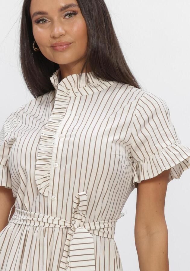 NEO NOIR Dames Jurken Nellie Wide Stripe Dress Gebroken Wit - Foto 3