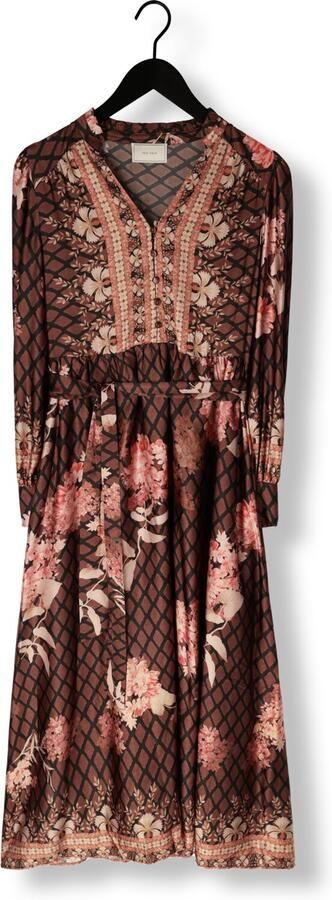 NEO NOIR Dames Jurken Nova Botanical Border Dress Bruin - Foto 4