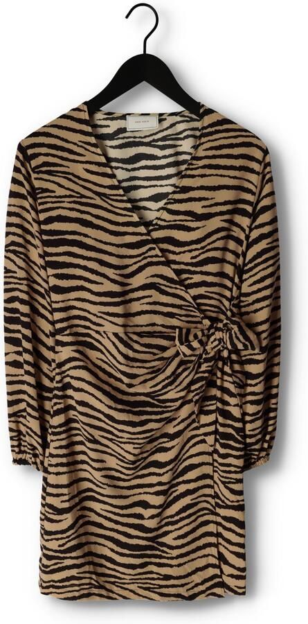 NEO NOIR Dames Jurken Oaklynn Graphic Zebra Dress Zand - Foto 3