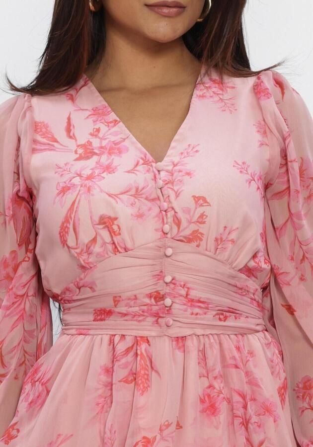 NEO NOIR Dames Jurken Rivana Print Chiffon Dress Roze - Foto 3