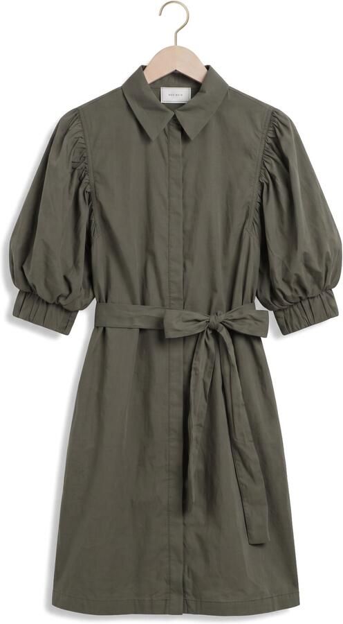 NEO NOIR Dames Jurken Serene Poplin Dress Groen - Foto 4