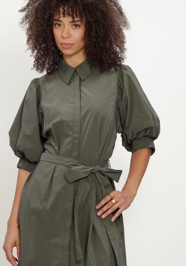 NEO NOIR Dames Jurken Serene Poplin Dress Groen - Foto 3