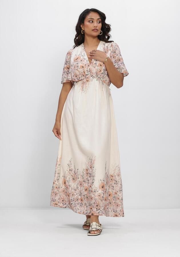 NEO NOIR Dames Jurken Serna Flower Print Dress Ecru