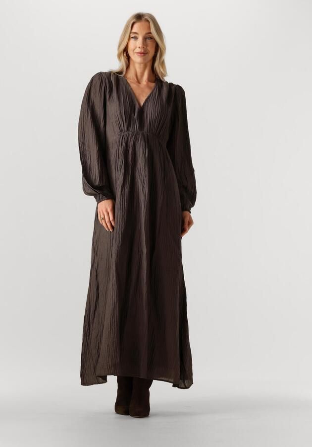 NEO NOIR Dames Jurken Silfi Crepe Dress Bruin - Foto 4