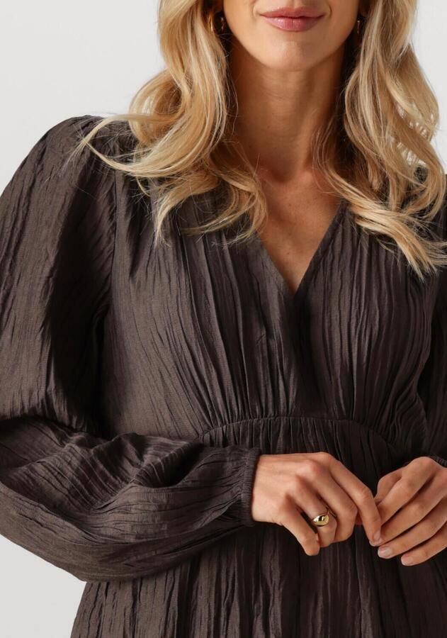 NEO NOIR Dames Jurken Silfi Crepe Dress Bruin