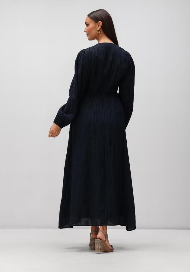 NEO NOIR Dames Jurken Silfi Crepe Dress Donkerblauw - Foto 3