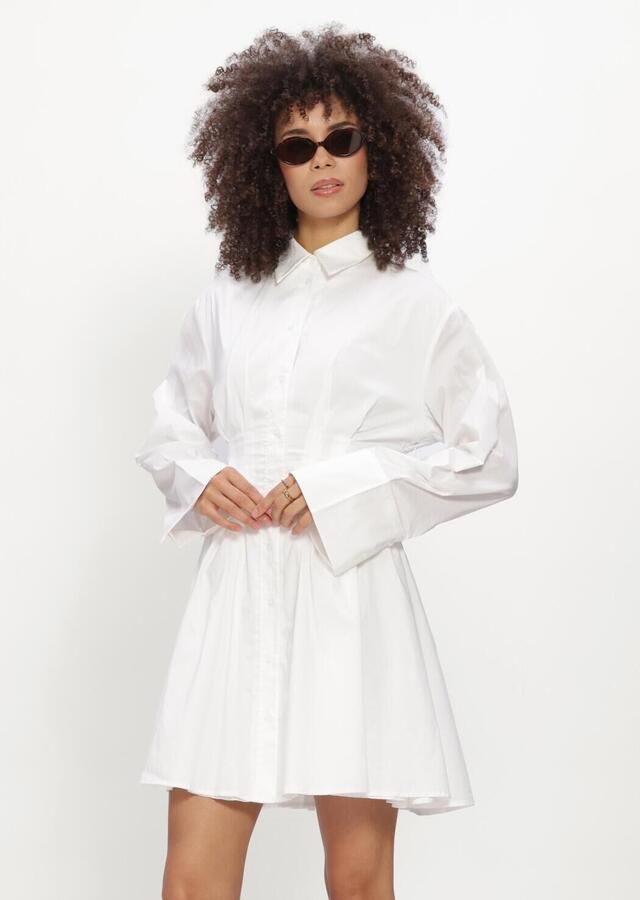 NEO NOIR Dames Jurken Ulissa Poplin Shirt Dress Wit