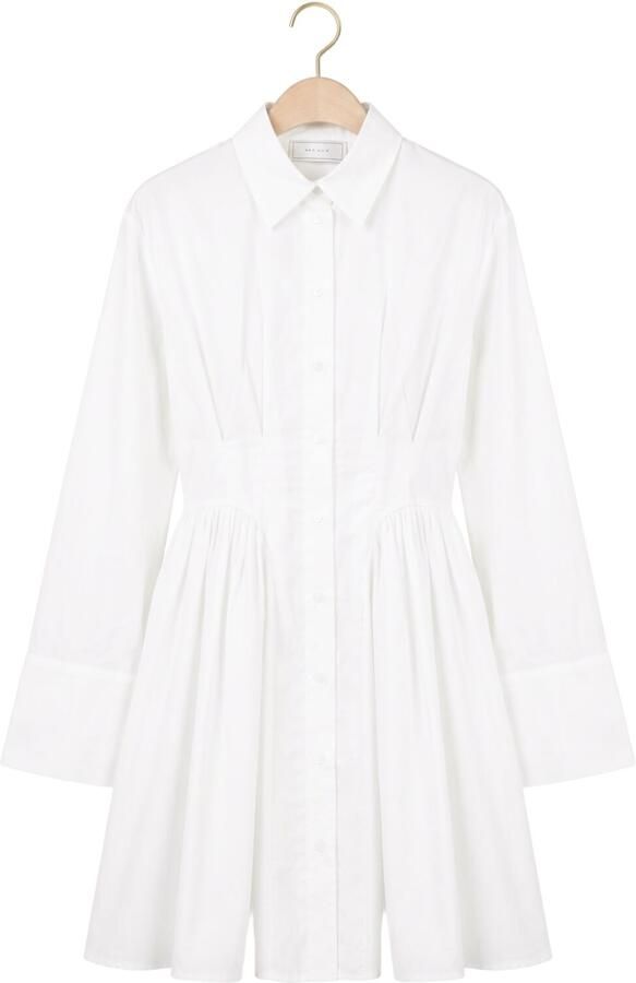 NEO NOIR Dames Jurken Ulissa Poplin Shirt Dress Wit - Foto 4