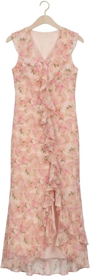 NEO NOIR Dames Jurken Zella Chiffon Print Dress Roze - Foto 4