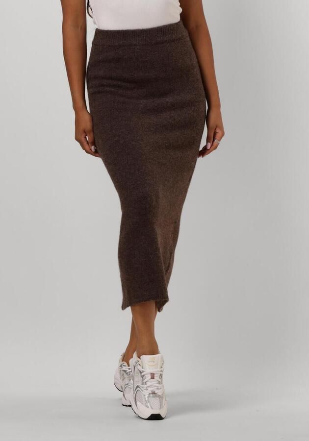 NEO NOIR Dames Rokken Ashanti Knit Skirt Bruin - Foto 4