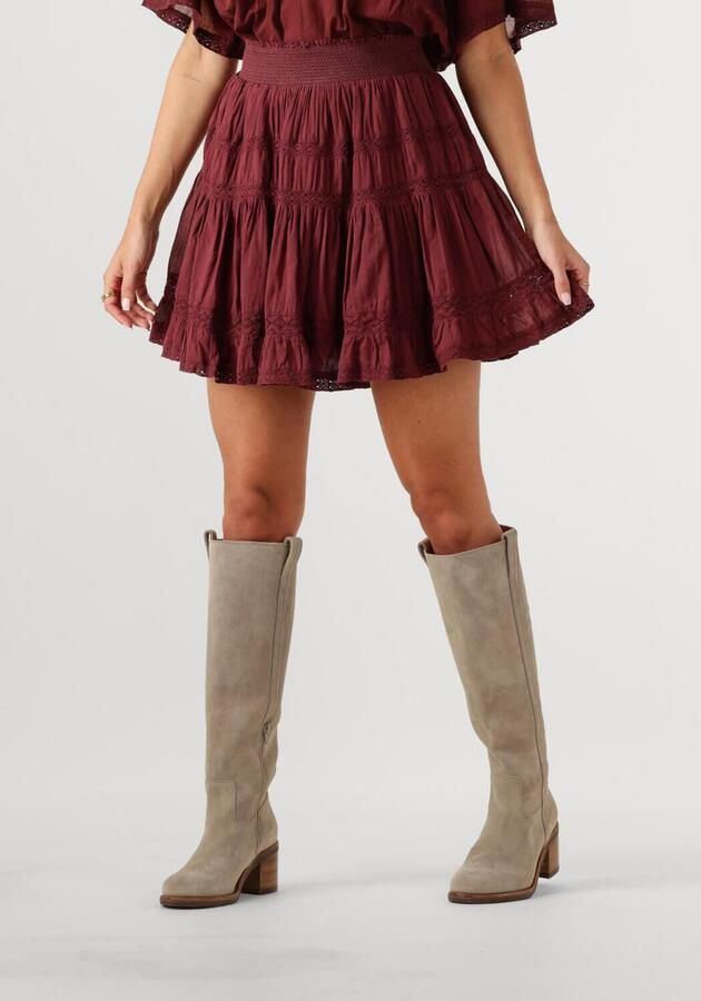 NEO NOIR Dames Rokken Callia S Voile Skirt Bordeaux - Foto 4