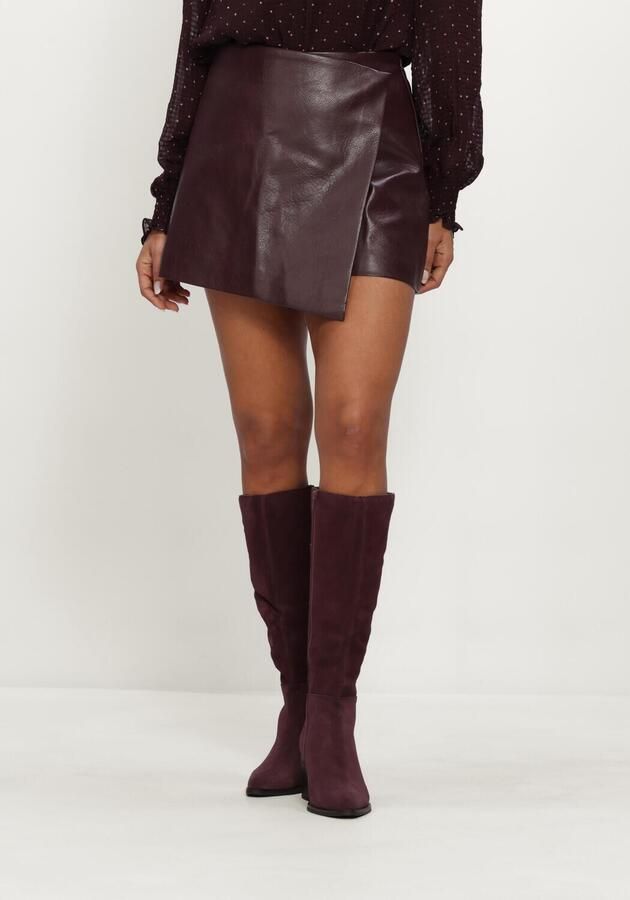 NEO NOIR Dames Rokken Elayne Faux Leather Skorts Bordeaux