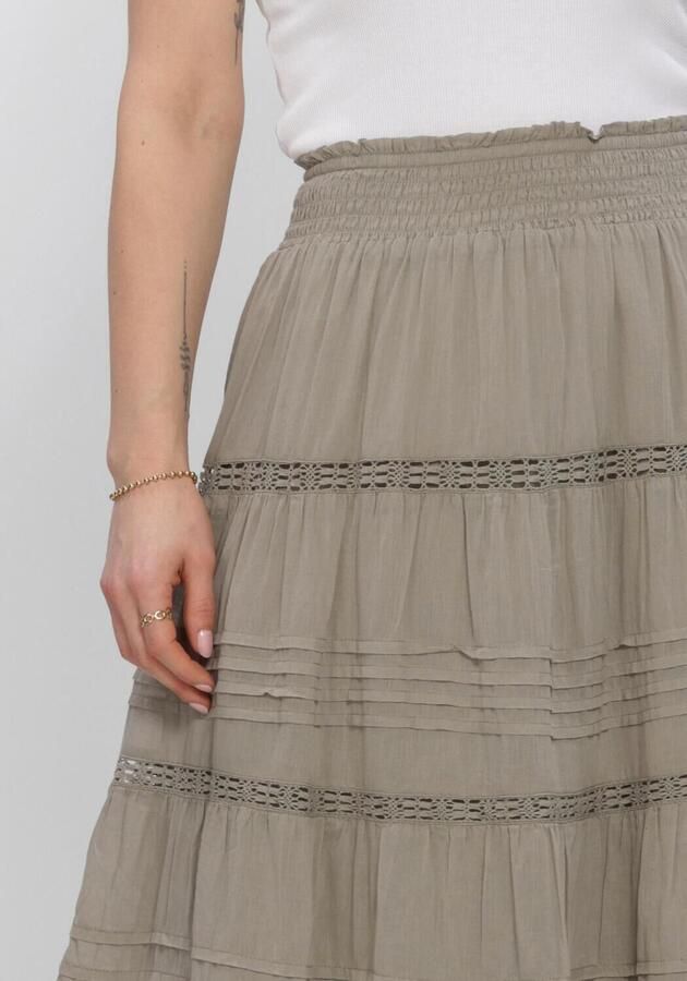 NEO NOIR Dames Rokken Felicia S Voile Skirt Khaki - Foto 3
