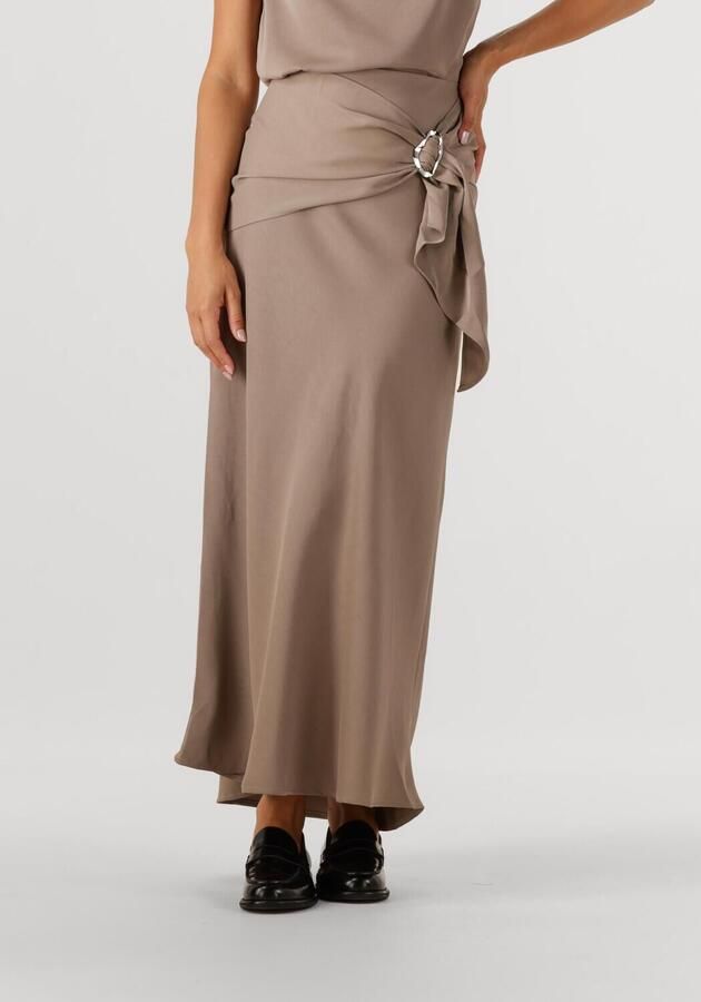 NEO NOIR Dames Rokken Kit Dull Sateen Skirt Taupe - Foto 3