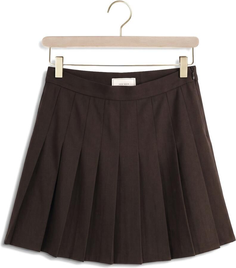 NEO NOIR Dames Rokken Laurina Structure Skirt Bruin - Foto 2