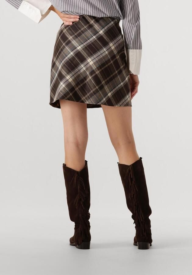 NEO NOIR Dames Rokken Lunna Check Skirt Bruin - Foto 2