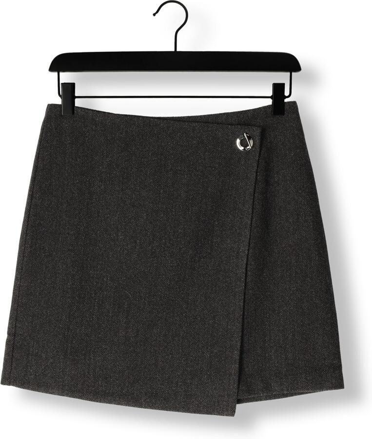 NEO NOIR Dames Rokken Marisi Herringbone Skirt Donkergrijs